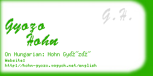 gyozo hohn business card